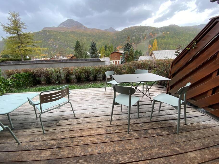 Appartement 4 Pers Grande Terrasse Vue Pistes Ski Saint Chaffrey Bagian luar foto